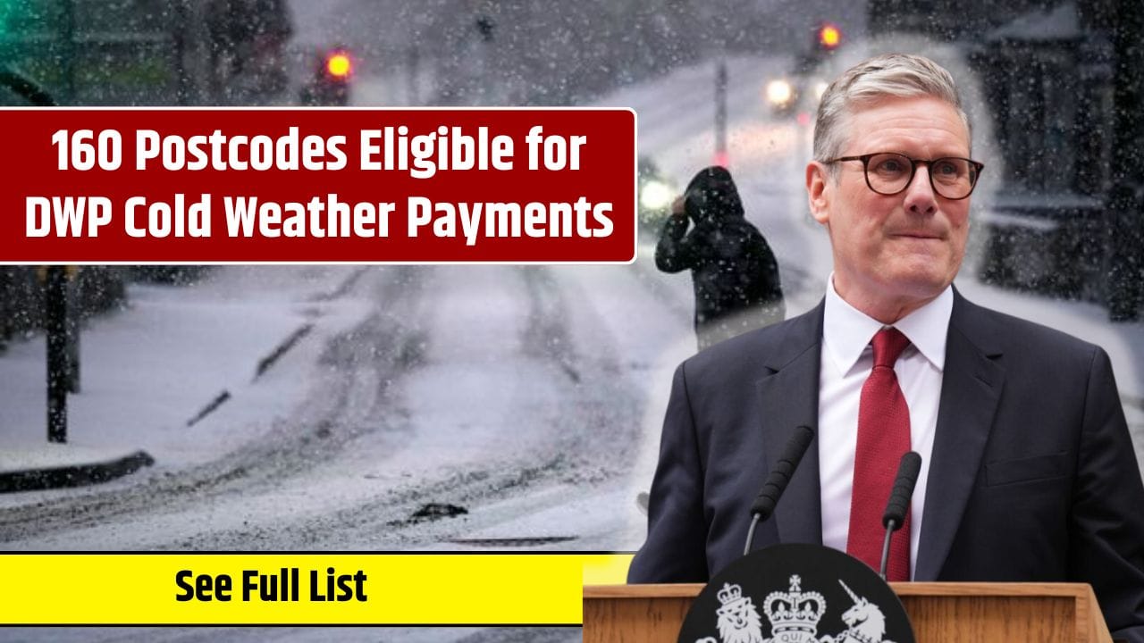 160 Postcodes Eligible for DWP Cold Weather Payments