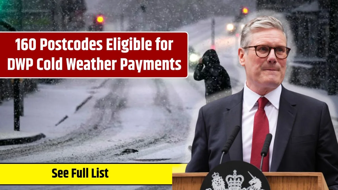 160 Postcodes Eligible for DWP Cold Weather Payments