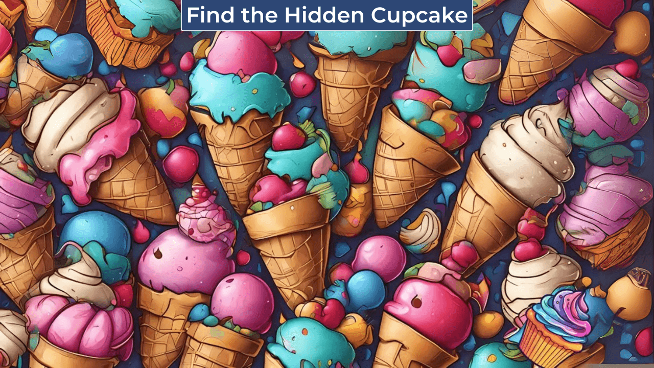 Optical Illusion Hidden Cupcake Challenge