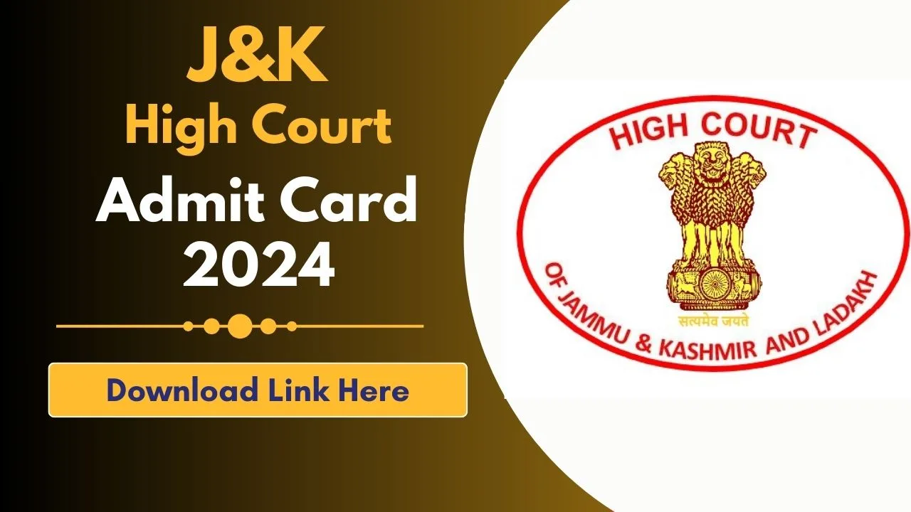 J&K High Court Admit Card 2024