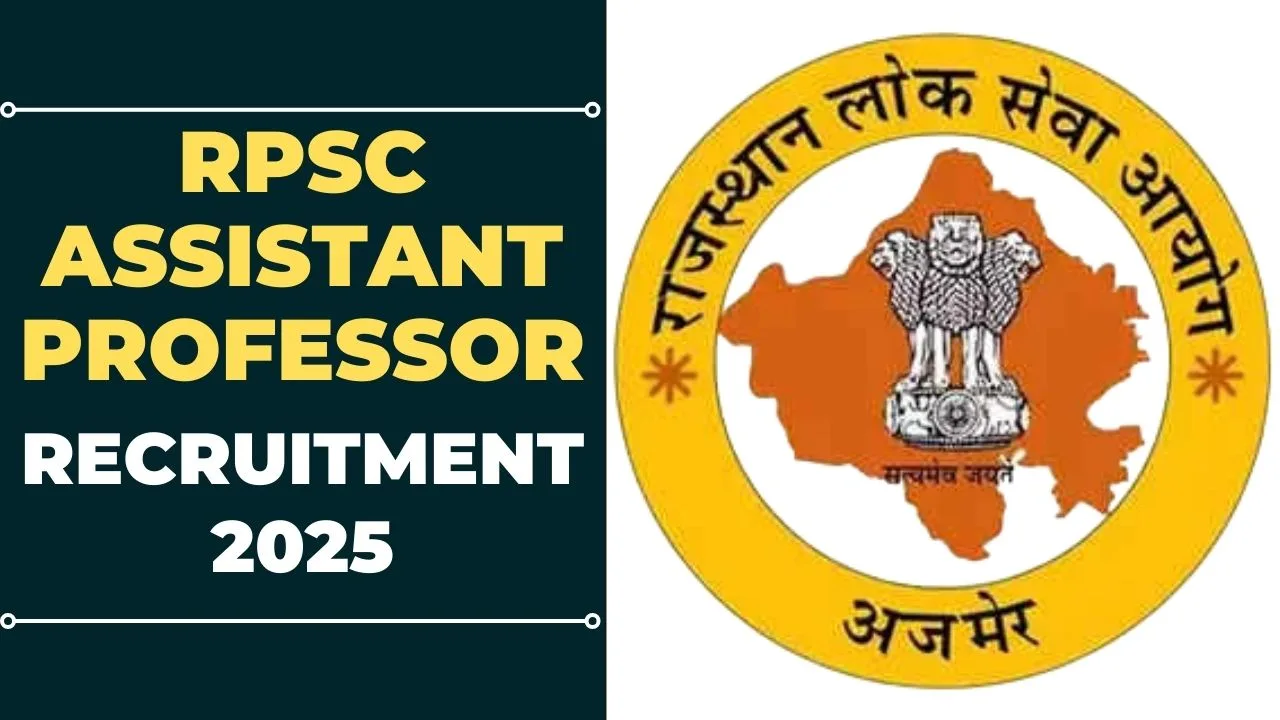 RPSC Assistant Professor Recruitment 2025