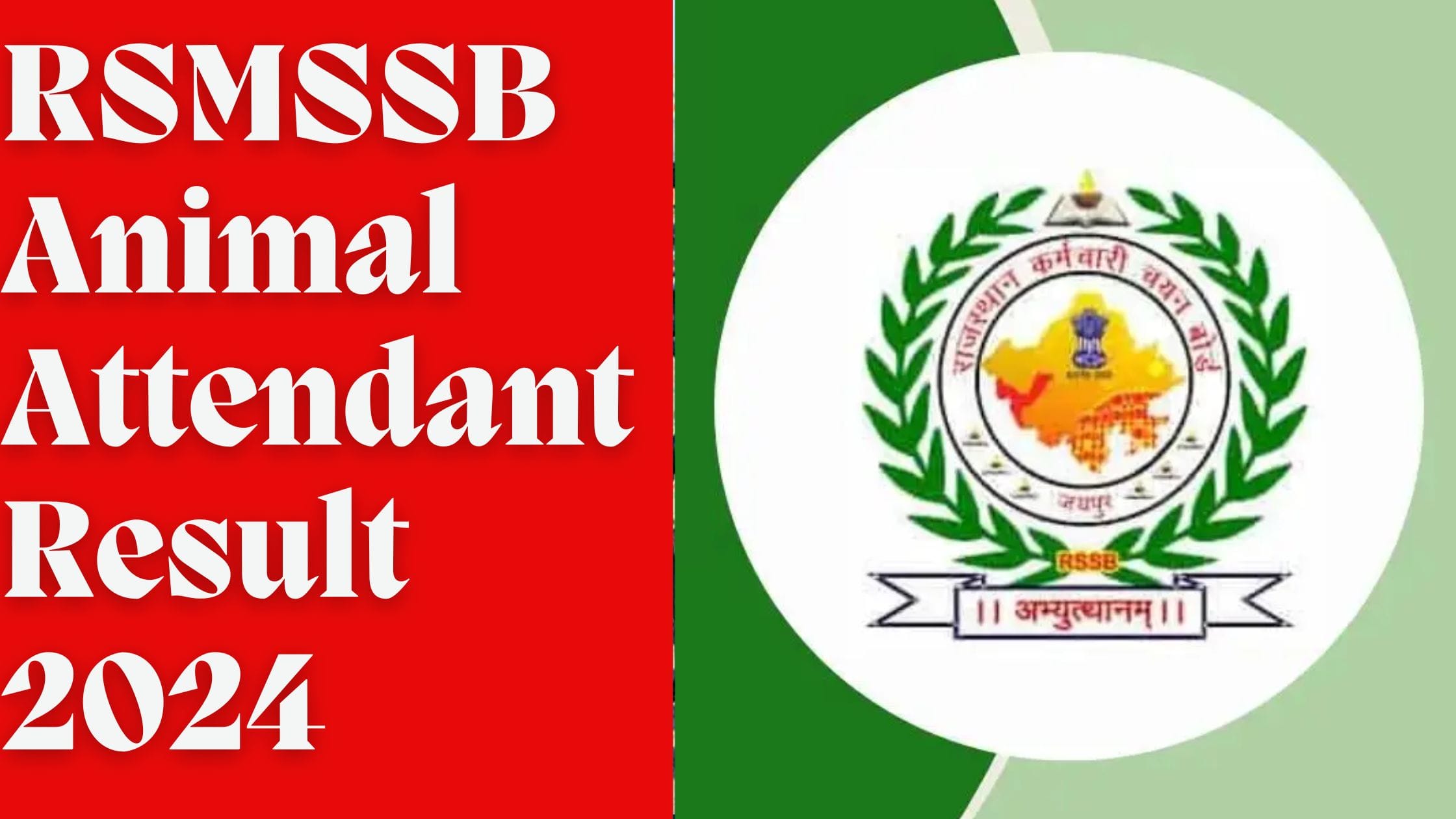 RSMSSB Animal Attendant Result 2024