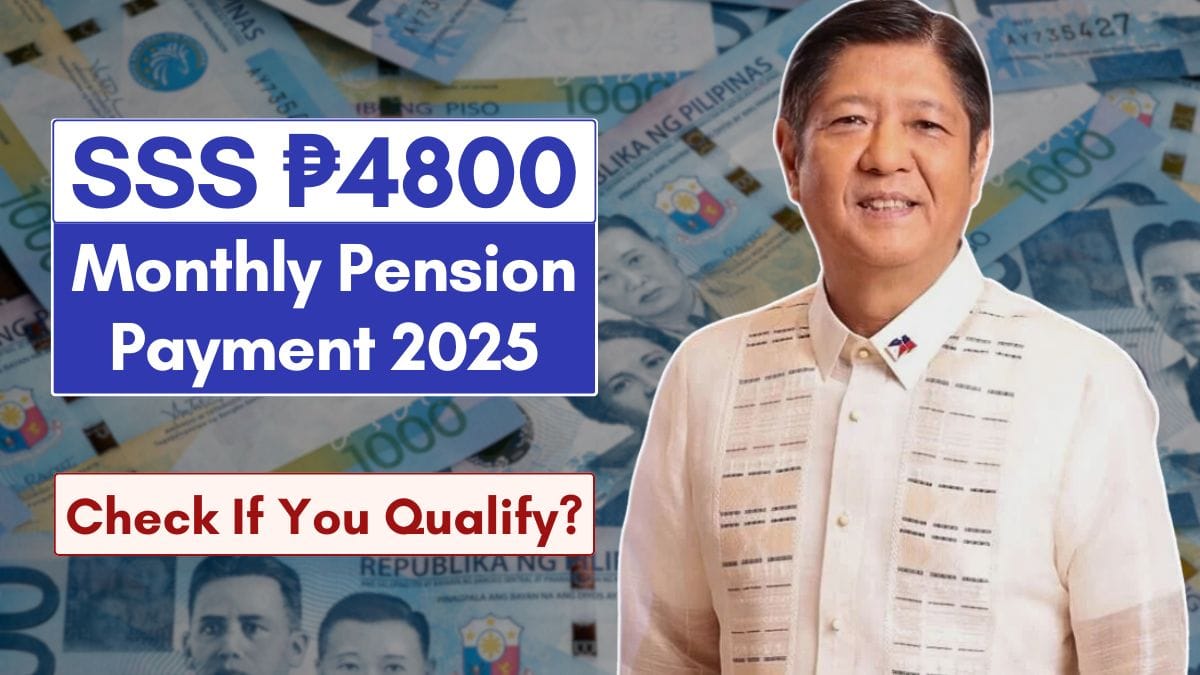 SSS ₱4800 Monthly Payment 2025